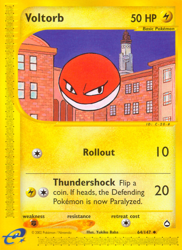 Voltorb (64/147) [Aquapolis] | Rock City Comics