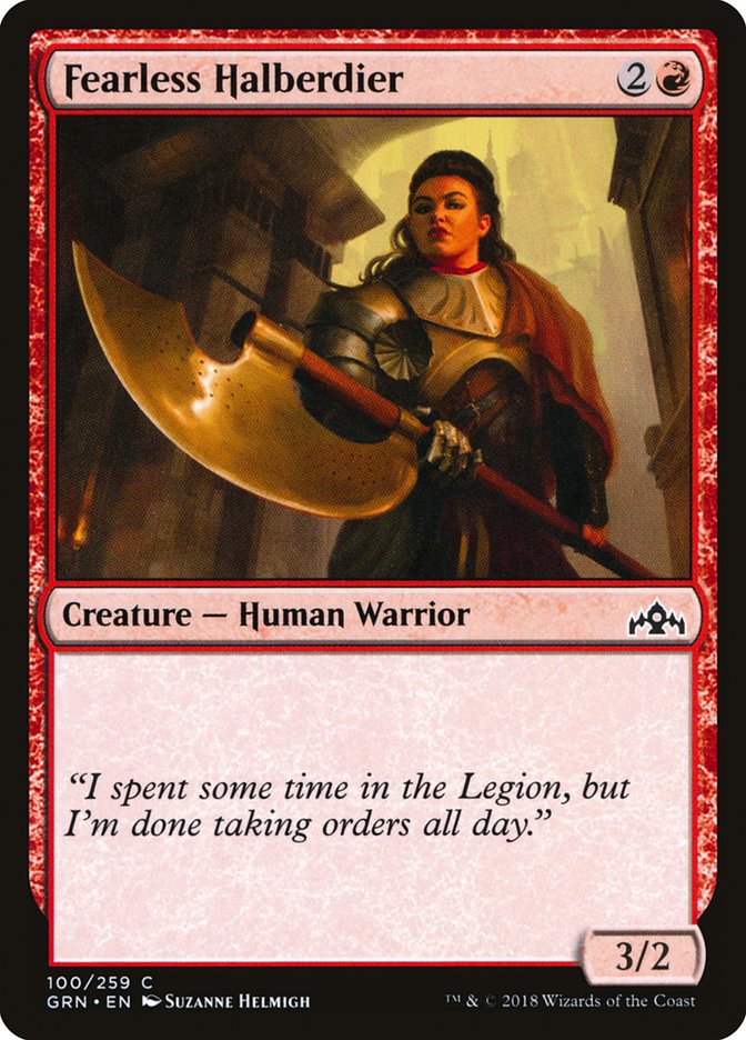 Fearless Halberdier [Guilds of Ravnica] | Rock City Comics