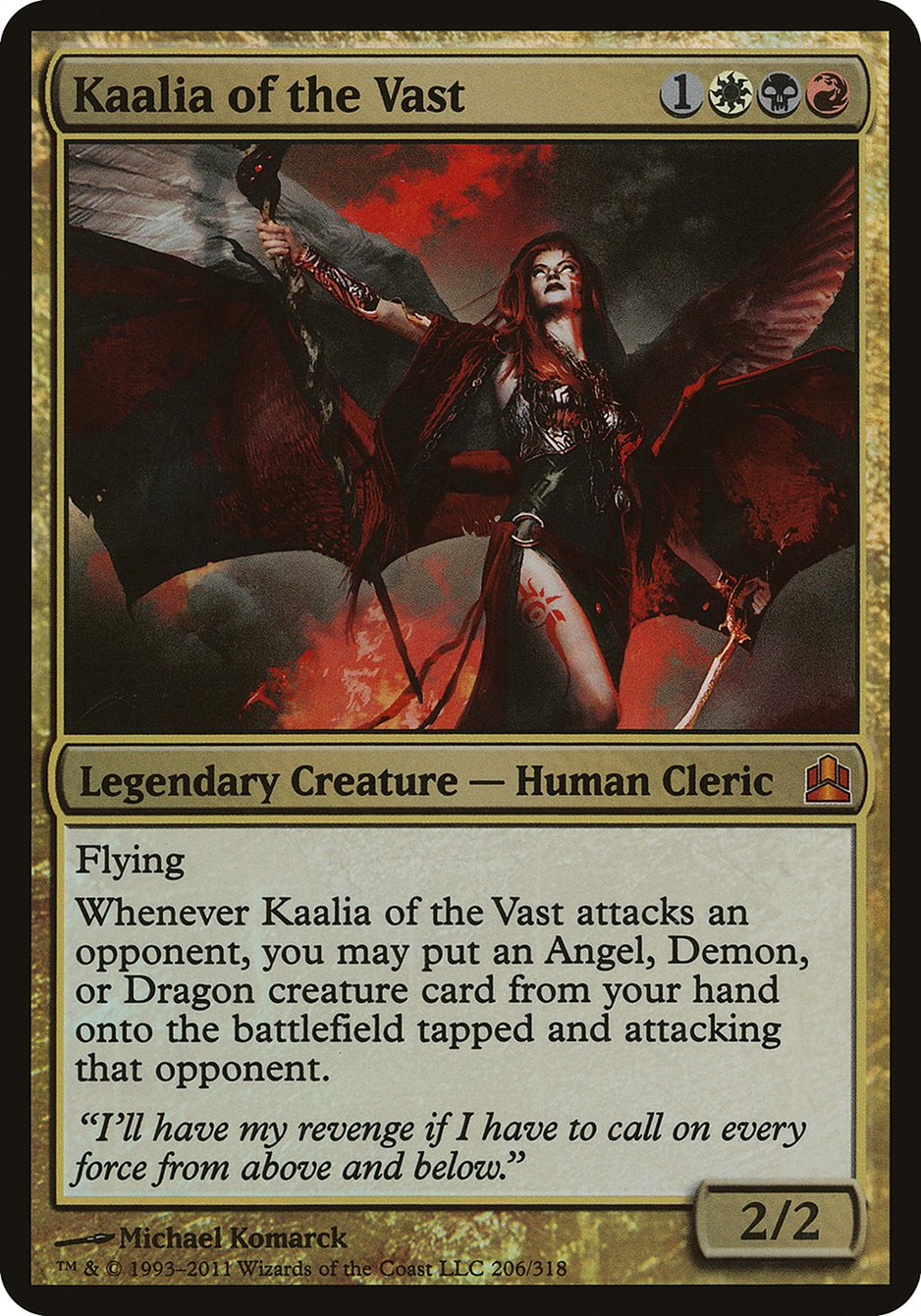 Kaalia of the Vast (Oversized) [Commander 2011 Oversized] | Rock City Comics