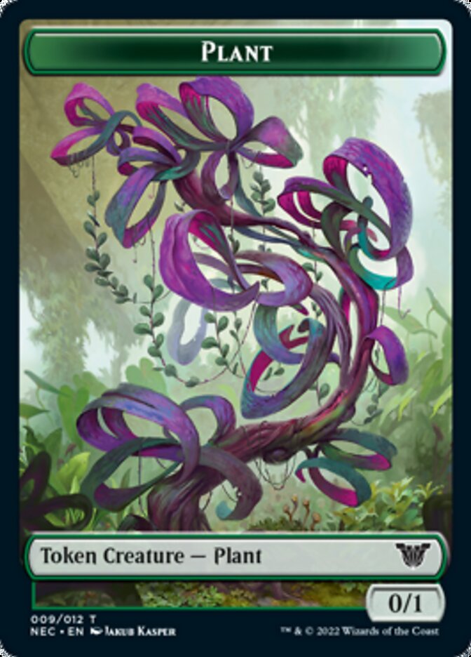 Plant // Treasure Double-sided Token [Kamigawa: Neon Dynasty Commander Tokens] | Rock City Comics