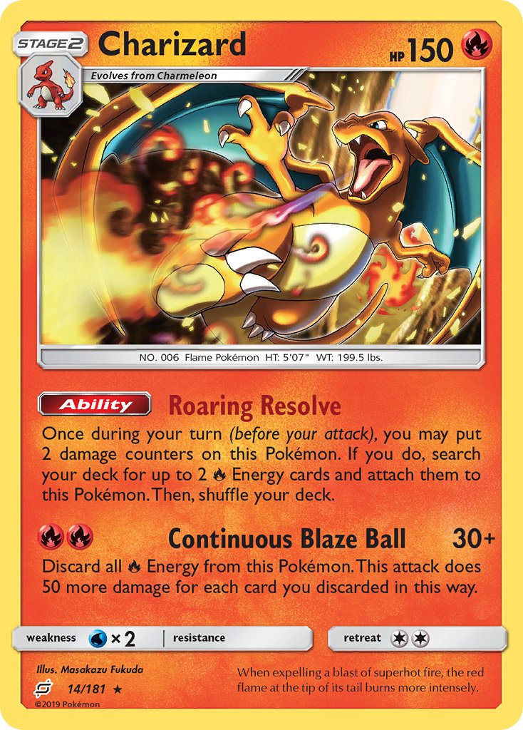 Charizard (14/181) (Theme Deck Exclusive) [Sun & Moon: Team Up] | Rock City Comics