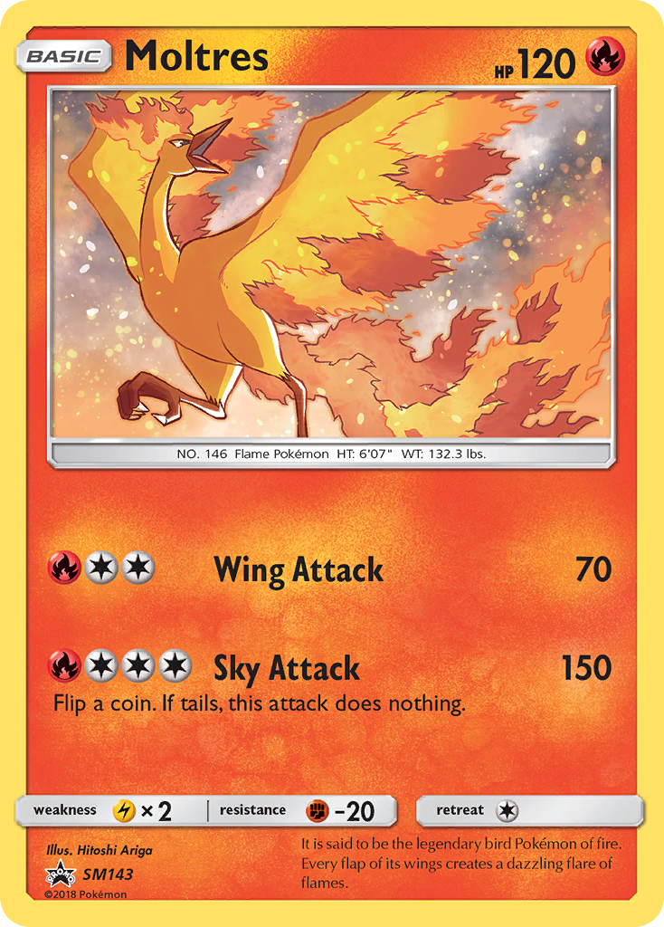 Moltres (SM143) [Sun & Moon: Black Star Promos] | Rock City Comics