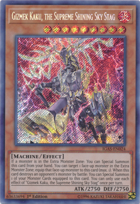 Gizmek Kaku, the Supreme Shining Sky Stag [IGAS-EN024] Secret Rare | Rock City Comics