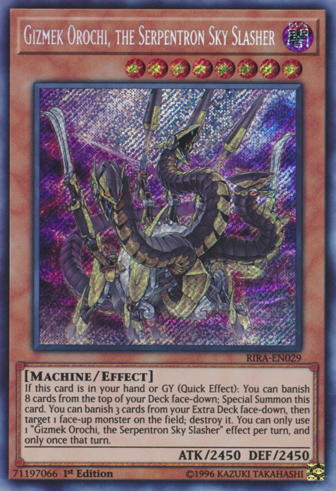 Gizmek Orochi, the Serpentron Sky Slasher [RIRA-EN029] Secret Rare | Rock City Comics