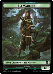 Elf Warrior // Insect Double Sided Token [The Lord of the Rings: Tales of Middle-Earth Commander Tokens] | Rock City Comics