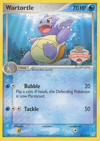 Wartortle (42/100) (States Championship Promo) [EX: Crystal Guardians] | Rock City Comics