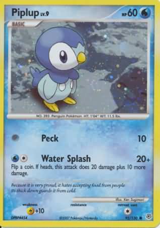 Piplup (93/130) (Cosmos Holo) [Diamond & Pearl: Base Set] | Rock City Comics