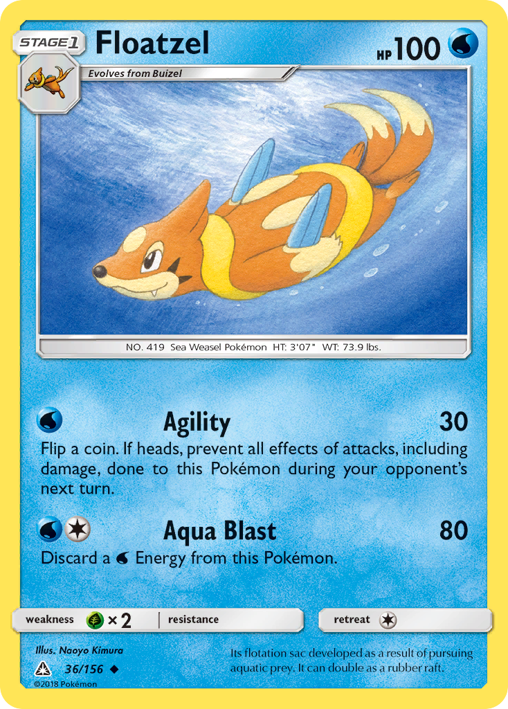 Floatzel (36/156) [Sun & Moon: Ultra Prism] | Rock City Comics