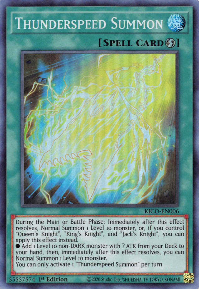 Thunderspeed Summon (Super Rare) [KICO-EN006] Super Rare | Rock City Comics