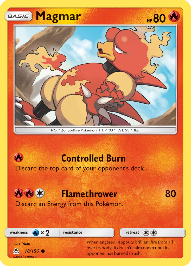 Magmar (18/156) [Sun & Moon: Ultra Prism] | Rock City Comics