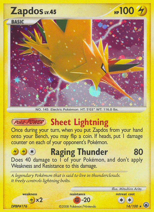 Zapdos (14/100) [Diamond & Pearl: Majestic Dawn] | Rock City Comics