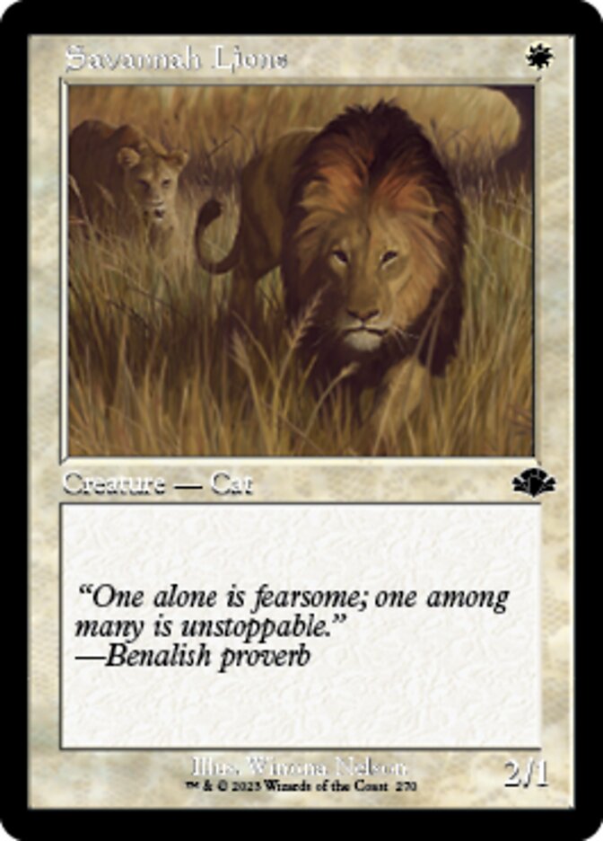 Savannah Lions (Retro) [Dominaria Remastered] | Rock City Comics