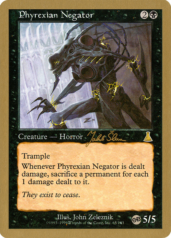 Phyrexian Negator (Jakub Slemr) (SB) [World Championship Decks 1999] | Rock City Comics