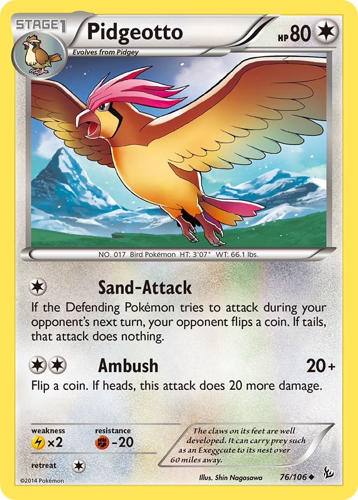 Pidgeotto (76/106) [XY: Flashfire] | Rock City Comics