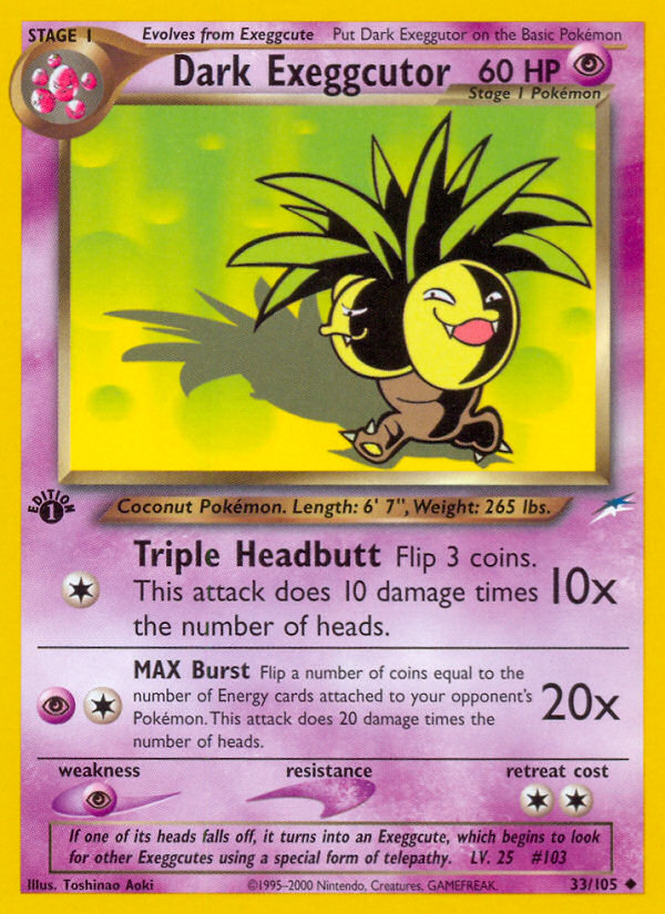 Dark Exeggutor (33/105) [Neo Destiny 1st Edition] | Rock City Comics