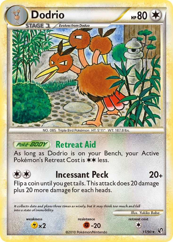 Dodrio (11/90) [HeartGold & SoulSilver: Undaunted] | Rock City Comics