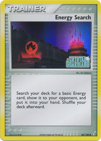 Energy Search (86/100) (Stamped) [EX: Crystal Guardians] | Rock City Comics