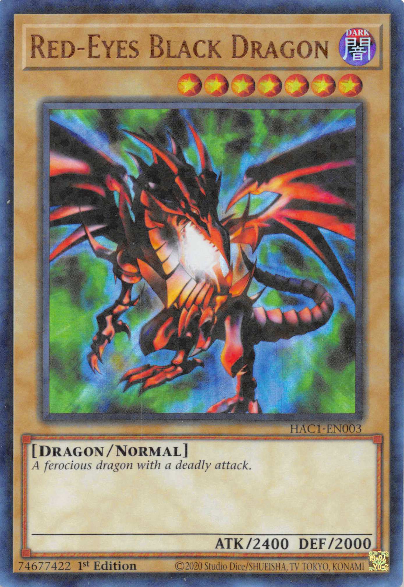 Red-Eyes Black Dragon (Duel Terminal) [HAC1-EN003] Parallel Rare | Rock City Comics