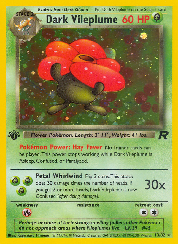 Dark Vileplume (13/82) [Team Rocket 1st Edition] | Rock City Comics