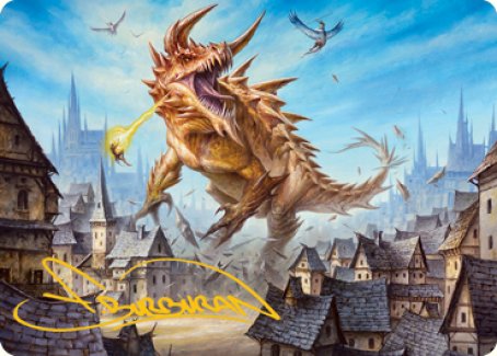 Tarrasque Art Card (Gold-Stamped Signature) [Dungeons & Dragons: Adventures in the Forgotten Realms Art Series] | Rock City Comics