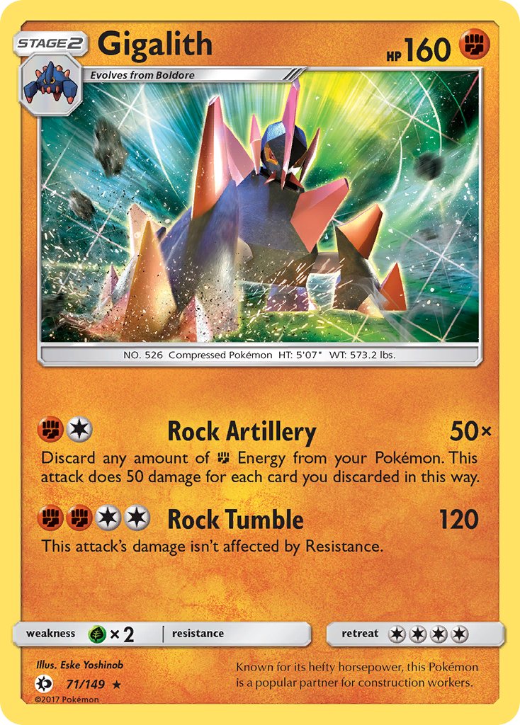 Gigalith (71/149) (Cosmos Holo) (Blister Exclusive) [Sun & Moon: Base Set] | Rock City Comics