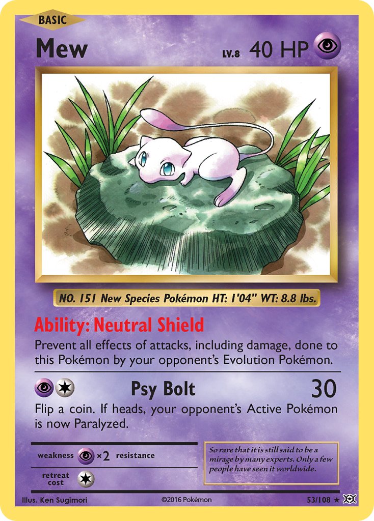 Mew (53/108) (Theme Deck Exclusive) [XY: Evolutions] | Rock City Comics