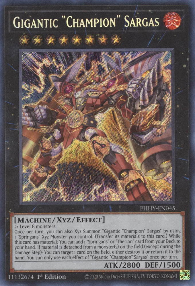 Gigantic "Champion" Sargas [PHHY-EN045] Secret Rare | Rock City Comics