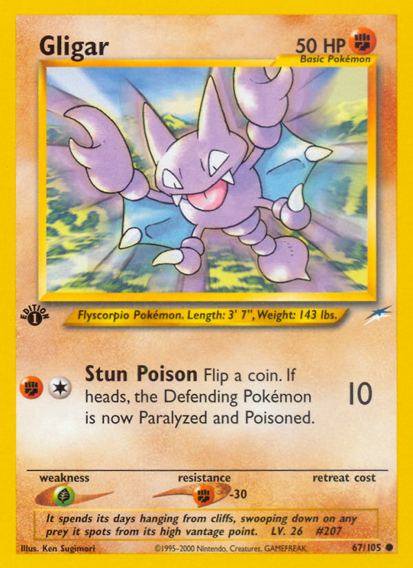 Gligar (67/105) [Neo Destiny 1st Edition] | Rock City Comics