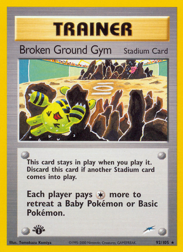 Broken Ground Gym (92/105) [Neo Destiny 1st Edition] | Rock City Comics