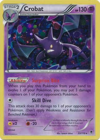 Crobat (33/119) (Cosmos Holo) [XY: Phantom Forces] | Rock City Comics