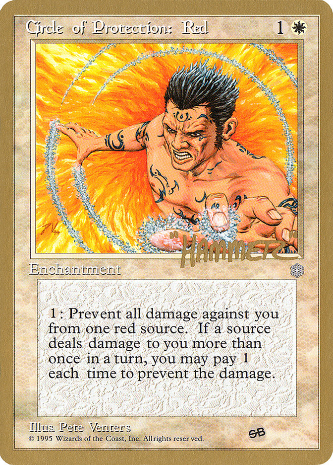 Circle of Protection: Red (Shawn "Hammer" Regnier) (SB) [Pro Tour Collector Set] | Rock City Comics