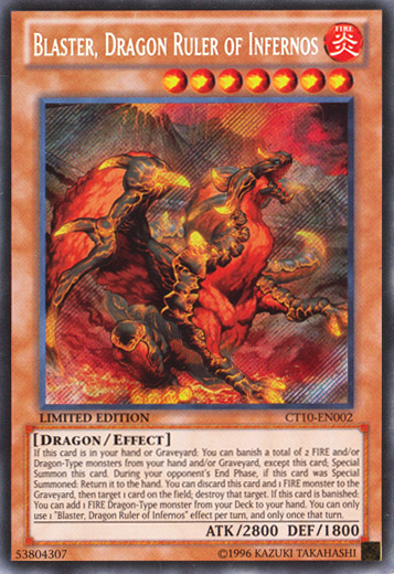 Blaster, Dragon Ruler of Infernos [CT10-EN002] Secret Rare | Rock City Comics