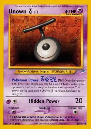 Unown [T] (88/105) [Neo Destiny Unlimited] | Rock City Comics