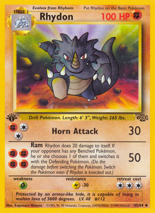 Rhydon (45/64) [Jungle 1st Edition] | Rock City Comics