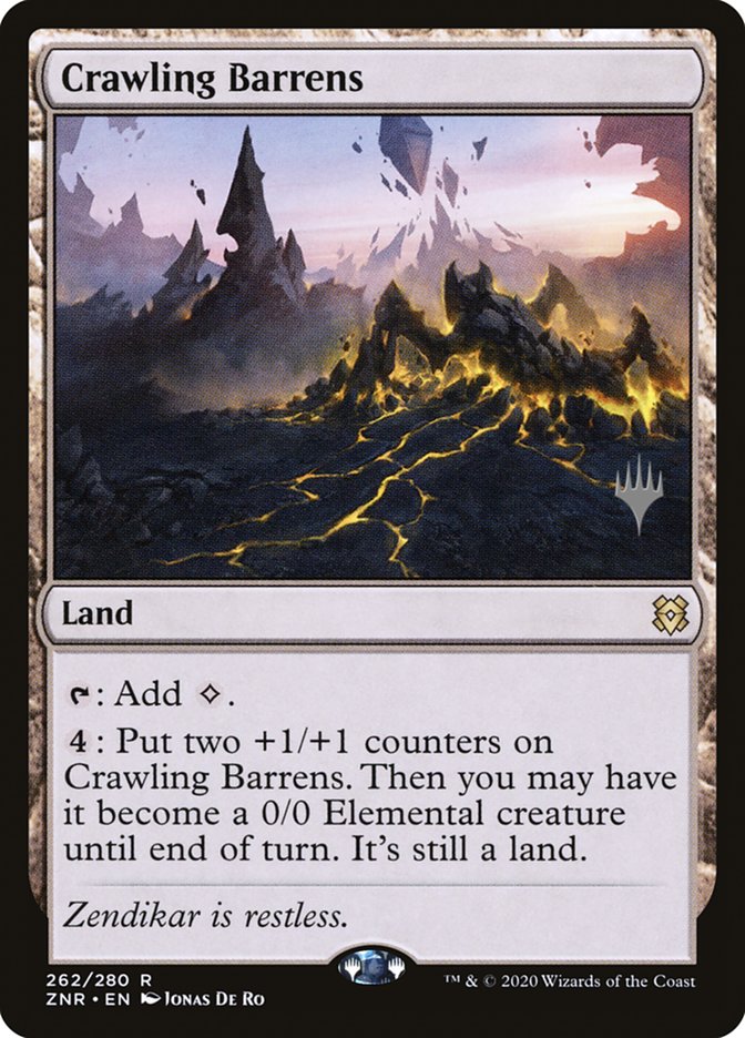 Crawling Barrens (Promo Pack) [Zendikar Rising Promos] | Rock City Comics