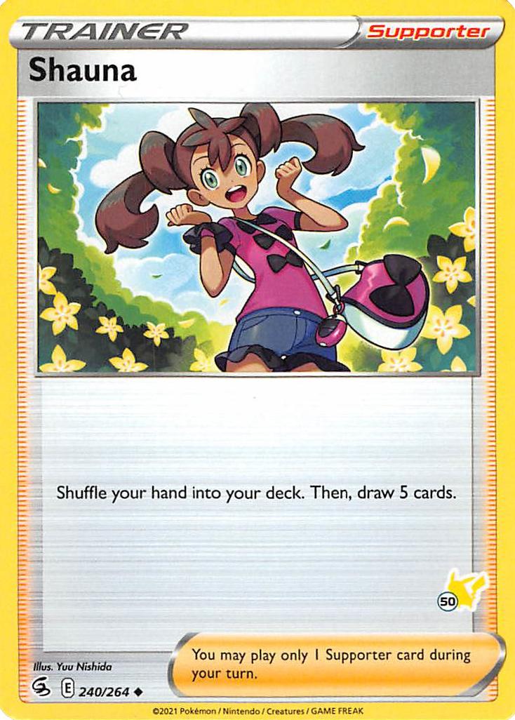 Shauna (240/264) (Pikachu Stamp #50) [Battle Academy 2022] | Rock City Comics