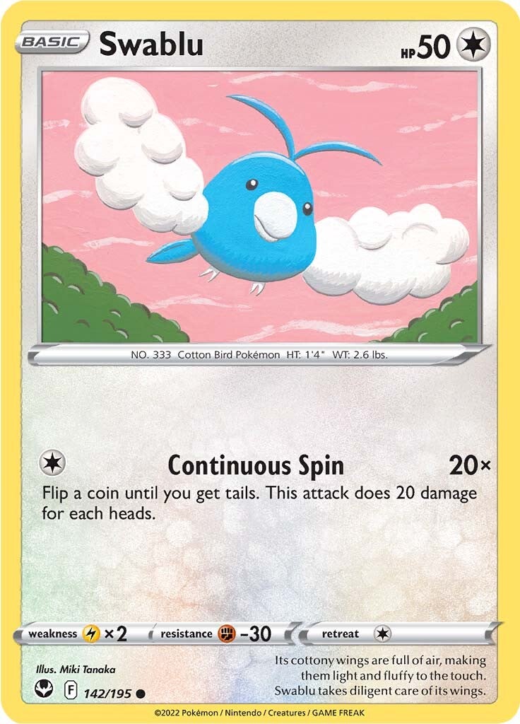 Swablu (142/195) [Sword & Shield: Silver Tempest] | Rock City Comics