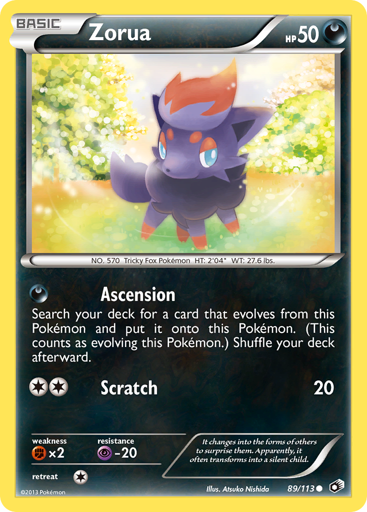 Zorua (89/113) [Black & White: Legendary Treasures] | Rock City Comics