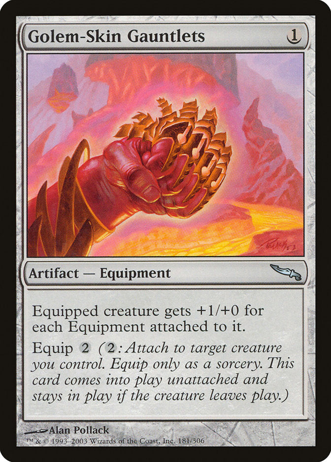 Golem-Skin Gauntlets [Mirrodin] | Rock City Comics