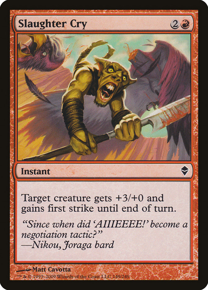 Slaughter Cry [Zendikar] | Rock City Comics