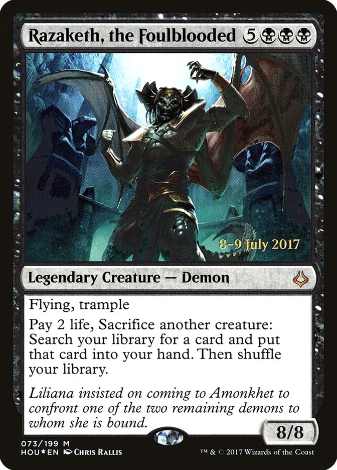 Razaketh, the Foulblooded  [Hour of Devastation Prerelease Promos] | Rock City Comics