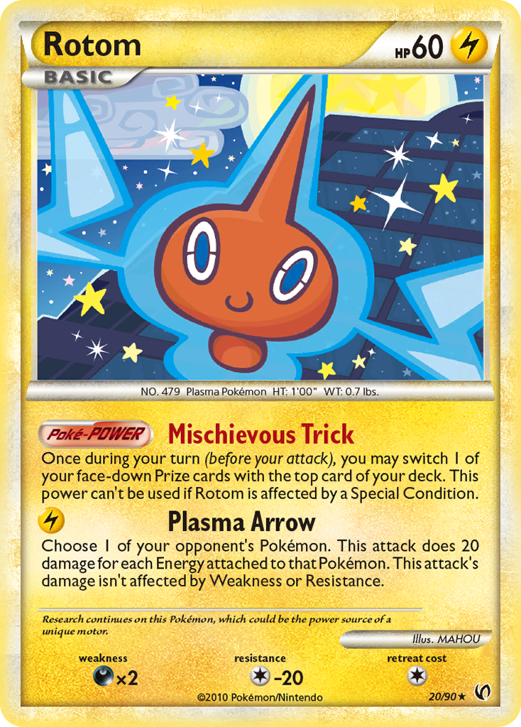 Rotom (20/90) [HeartGold & SoulSilver: Undaunted] | Rock City Comics