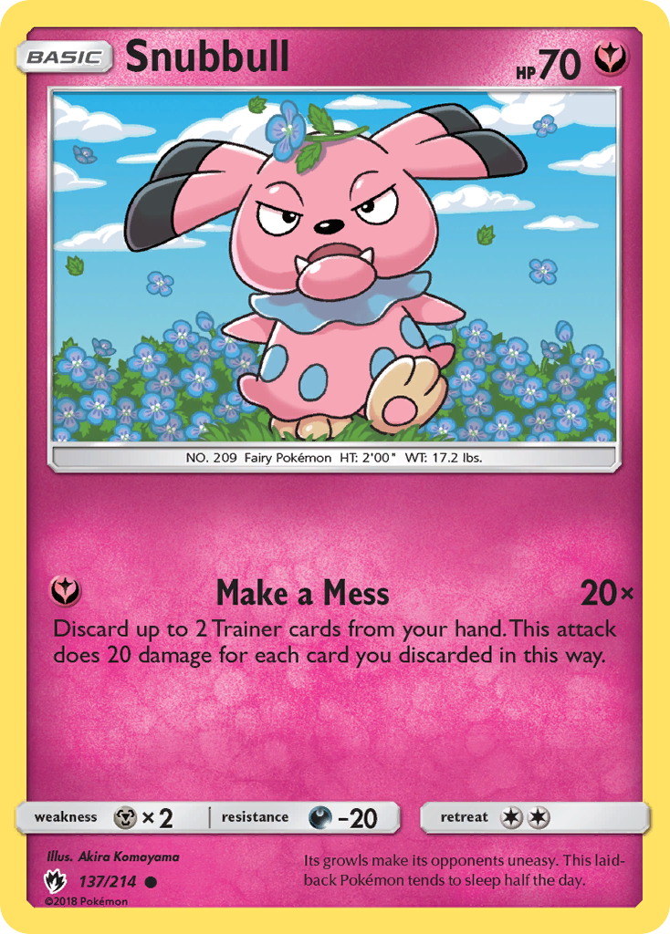 Snubbull (137/214) [Sun & Moon: Lost Thunder] | Rock City Comics