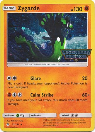 Zygarde (72/131) (Cosmos Holo) [Sun & Moon: Forbidden Light] | Rock City Comics