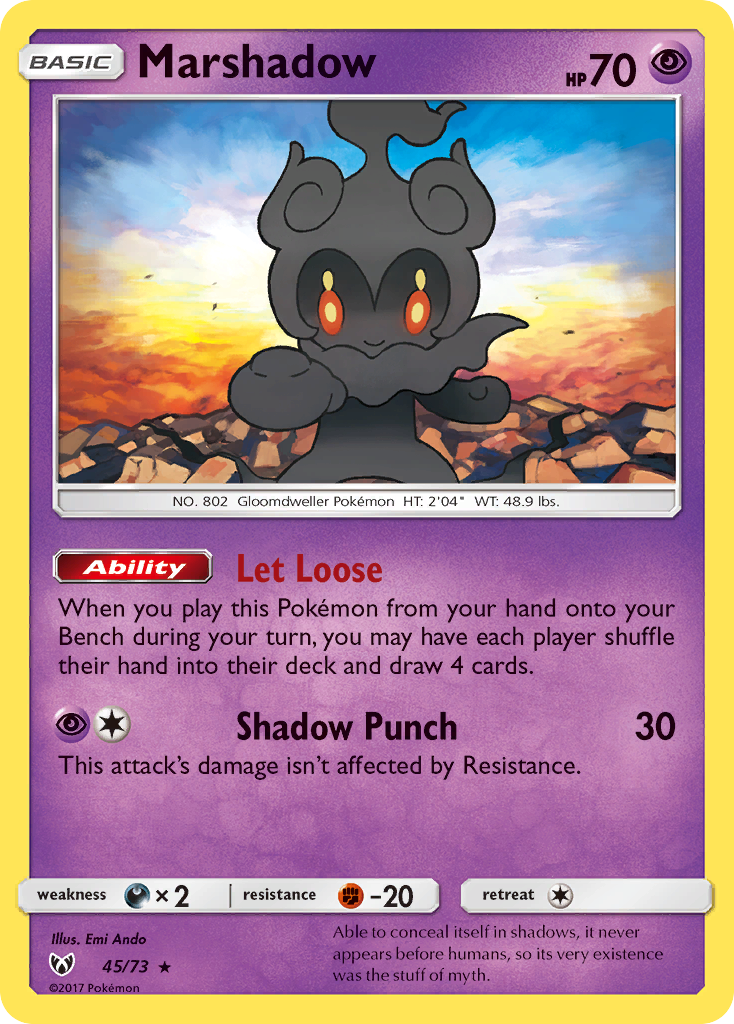 Marshadow (45/73) [Sun & Moon: Shining Legends] | Rock City Comics