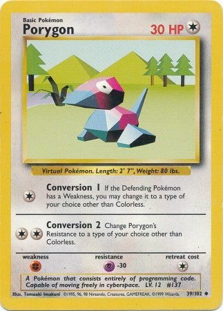 Porygon (39/102) [Base Set Unlimited] | Rock City Comics