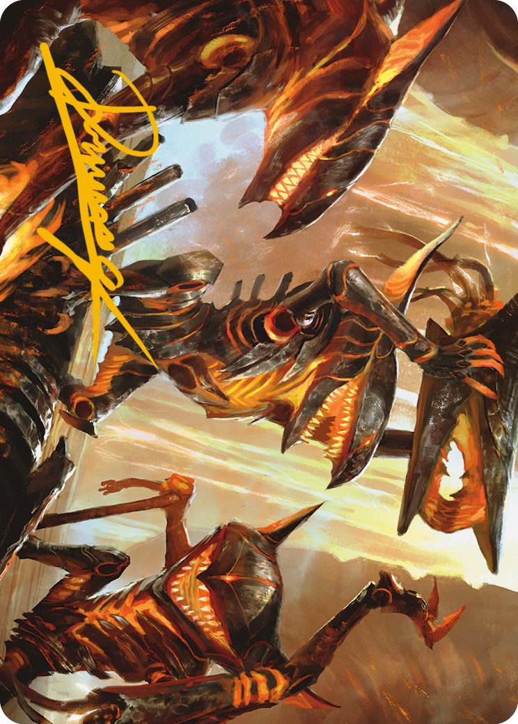 Gleeful Demolition Art Card (Gold-Stamped Signature) [Phyrexia: All Will Be One Art Series] | Rock City Comics