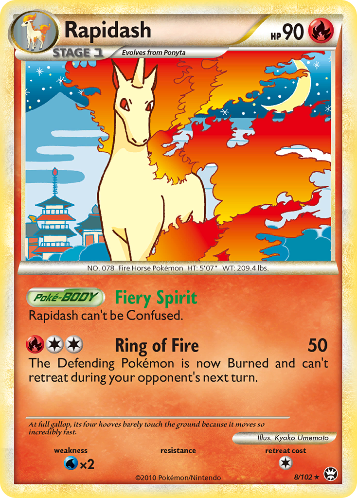 Rapidash (8/102) [HeartGold & SoulSilver: Triumphant] | Rock City Comics