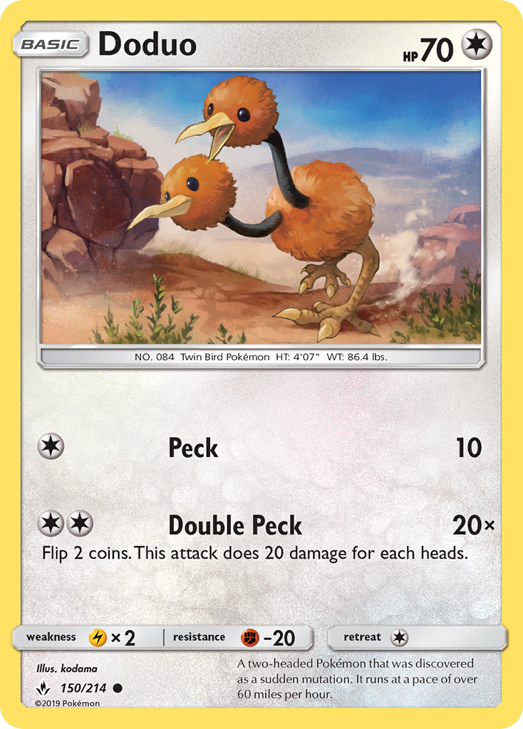 Doduo (150/214) [Sun & Moon: Unbroken Bonds] | Rock City Comics