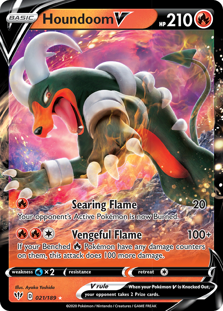 Houndoom V (021/189) [Sword & Shield: Darkness Ablaze] | Rock City Comics